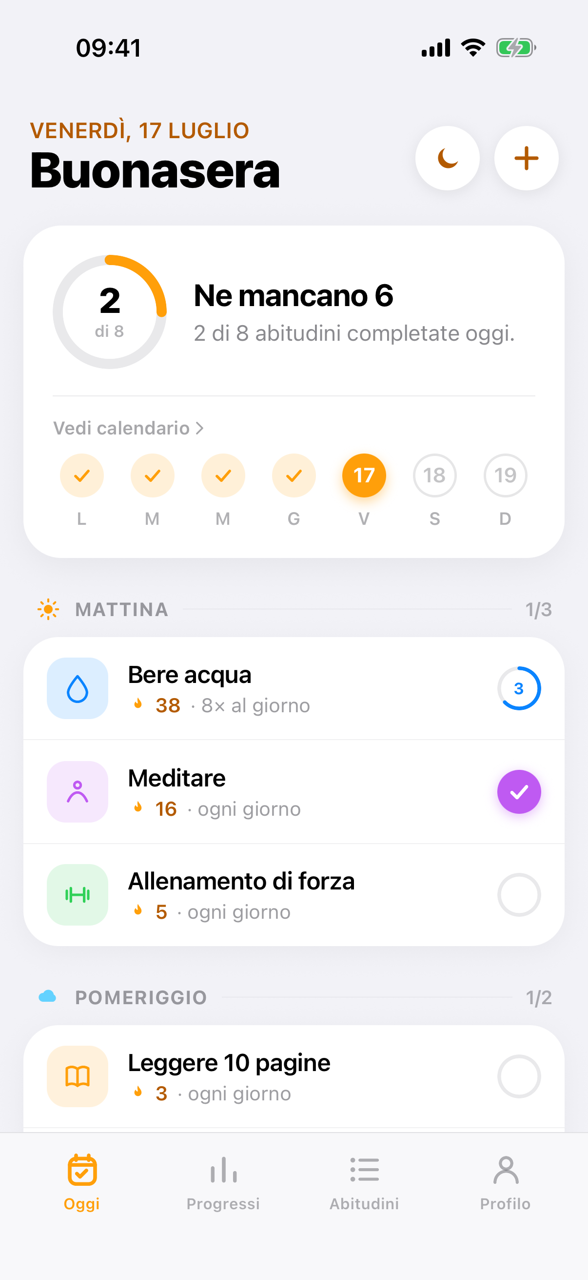 Schermata Oggi